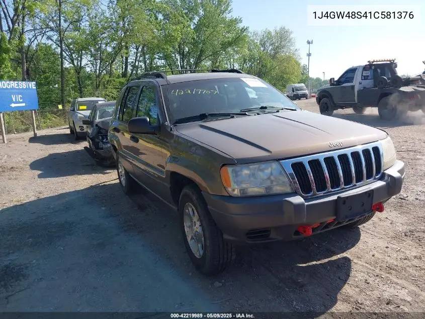 2001 Jeep Grand Cherokee Laredo VIN: 1J4GW48S41C581376 Lot: 42219989