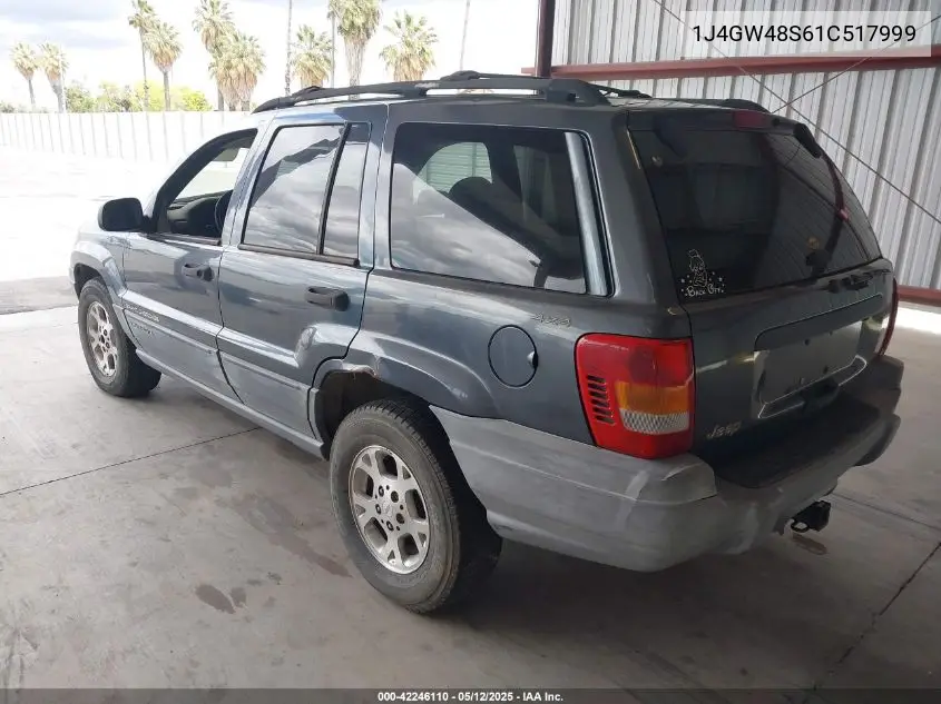 2001 Jeep Grand Cherokee Laredo VIN: 1J4GW48S61C517999 Lot: 42246110