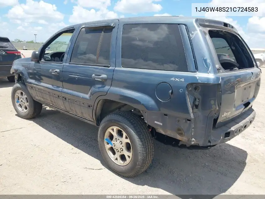 2001 Jeep Grand Cherokee Laredo VIN: 1J4GW48S21C724583 Lot: 42586354