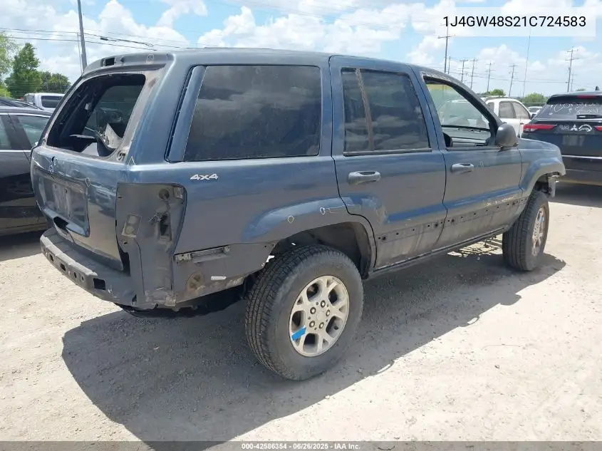 2001 Jeep Grand Cherokee Laredo VIN: 1J4GW48S21C724583 Lot: 42586354