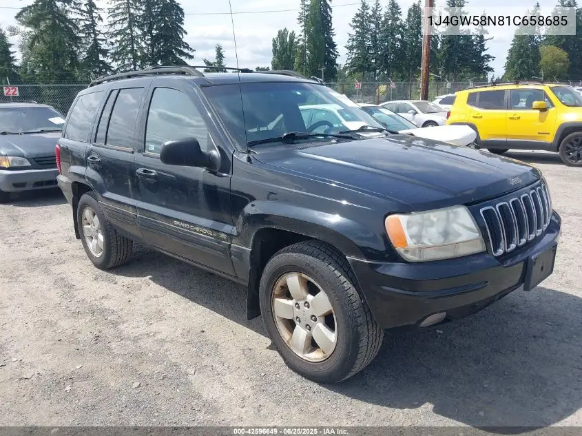 2001 Jeep Grand Cherokee Limited VIN: 1J4GW58N81C658685 Lot: 42596649