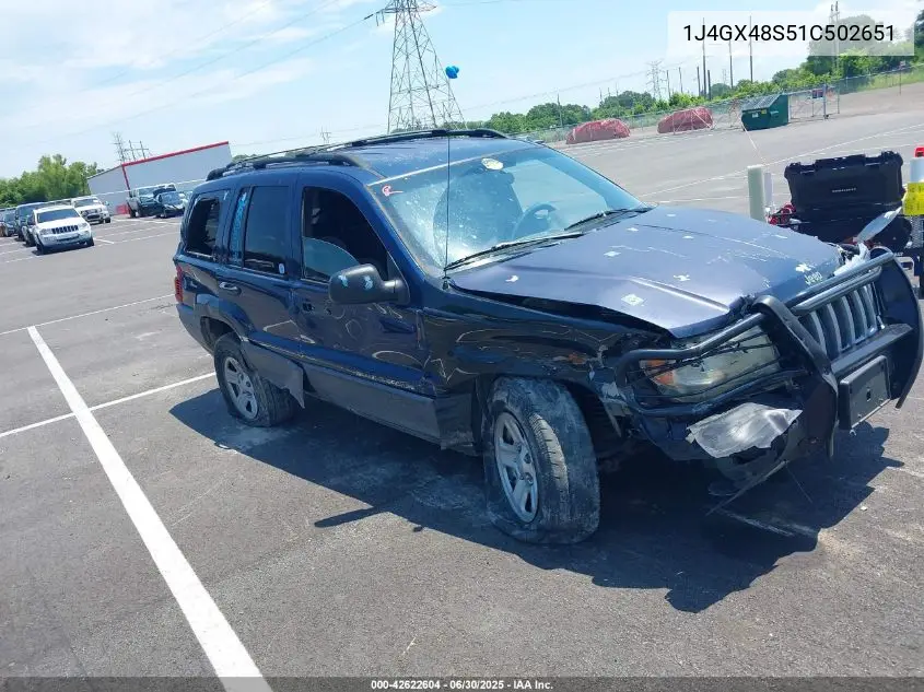2001 Jeep Grand Cherokee Laredo VIN: 1J4GX48S51C502651 Lot: 42622604