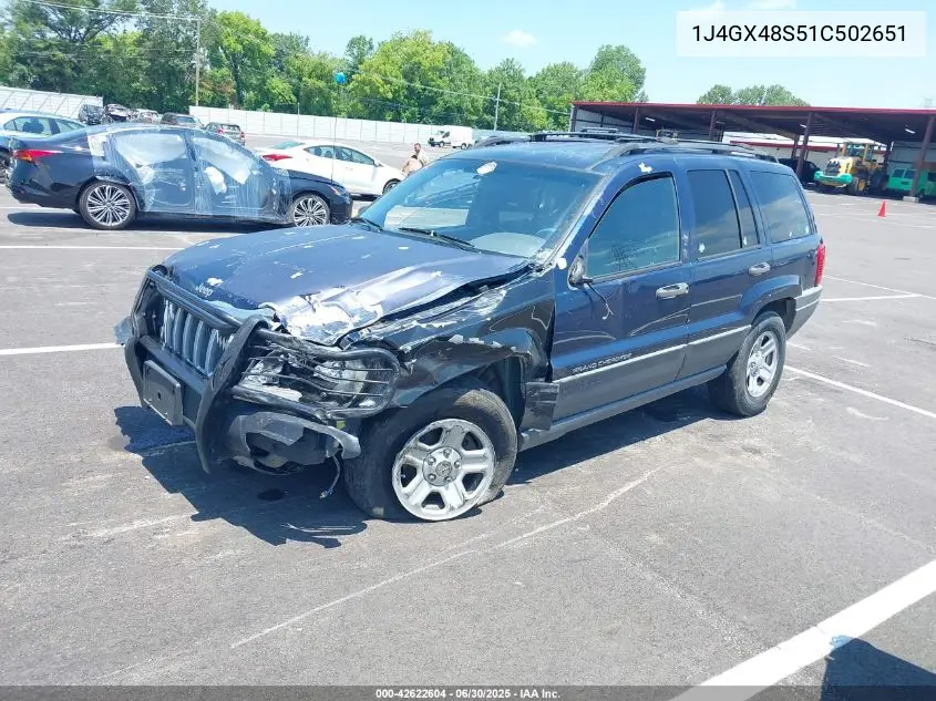 2001 Jeep Grand Cherokee Laredo VIN: 1J4GX48S51C502651 Lot: 42622604