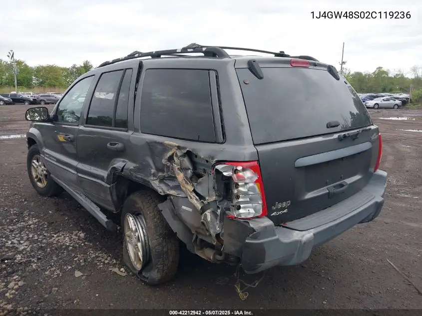 2002 Jeep Grand Cherokee Laredo VIN: 1J4GW48S02C119236 Lot: 42212942