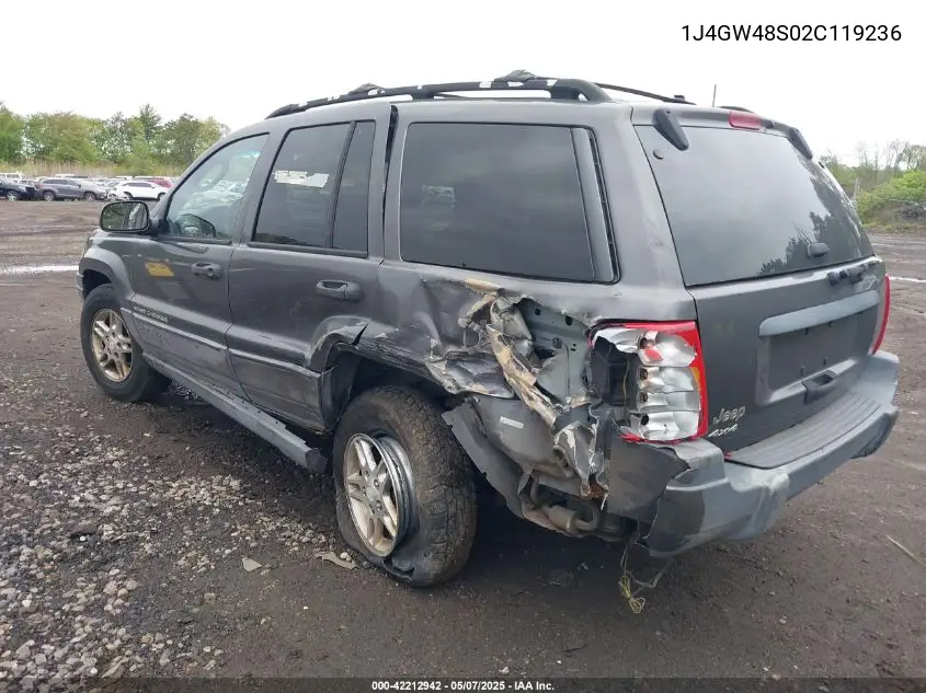 2002 Jeep Grand Cherokee Laredo VIN: 1J4GW48S02C119236 Lot: 42212942