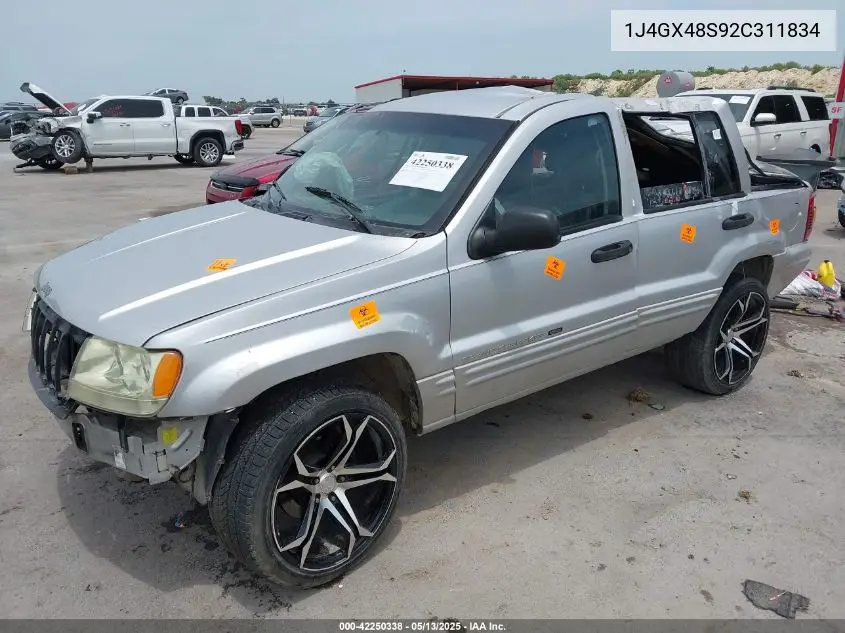 2002 Jeep Grand Cherokee Laredo VIN: 1J4GX48S92C311834 Lot: 42250338