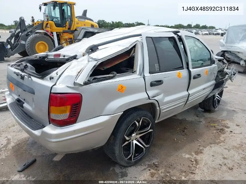 2002 Jeep Grand Cherokee Laredo VIN: 1J4GX48S92C311834 Lot: 42250338