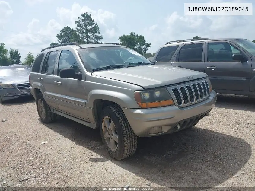2002 Jeep Grand Cherokee Overland VIN: 1J8GW68J02C189045 Lot: 42526361