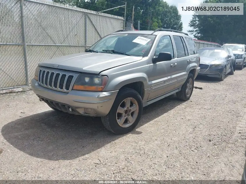 2002 Jeep Grand Cherokee Overland VIN: 1J8GW68J02C189045 Lot: 42526361