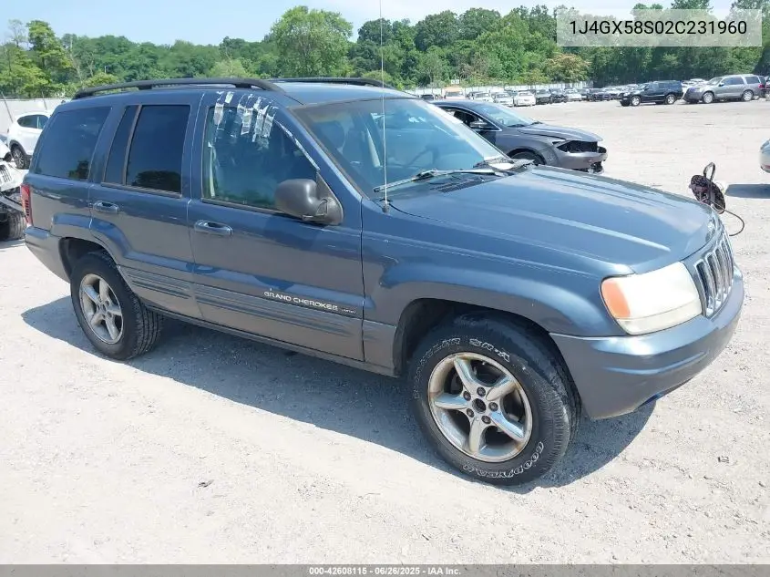 2002 Jeep Grand Cherokee Limited VIN: 1J4GX58S02C231960 Lot: 42608115