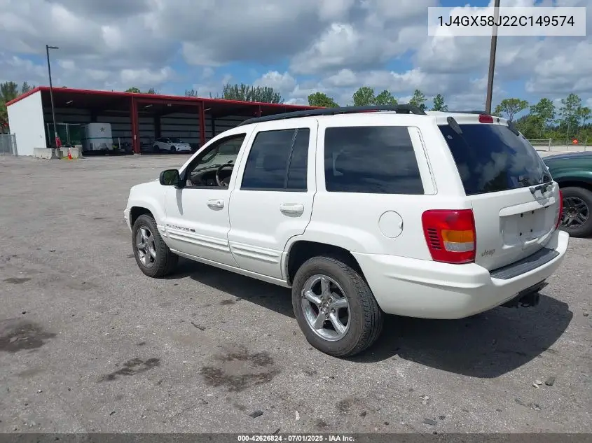 2002 Jeep Grand Cherokee Limited VIN: 1J4GX58J22C149574 Lot: 42626824