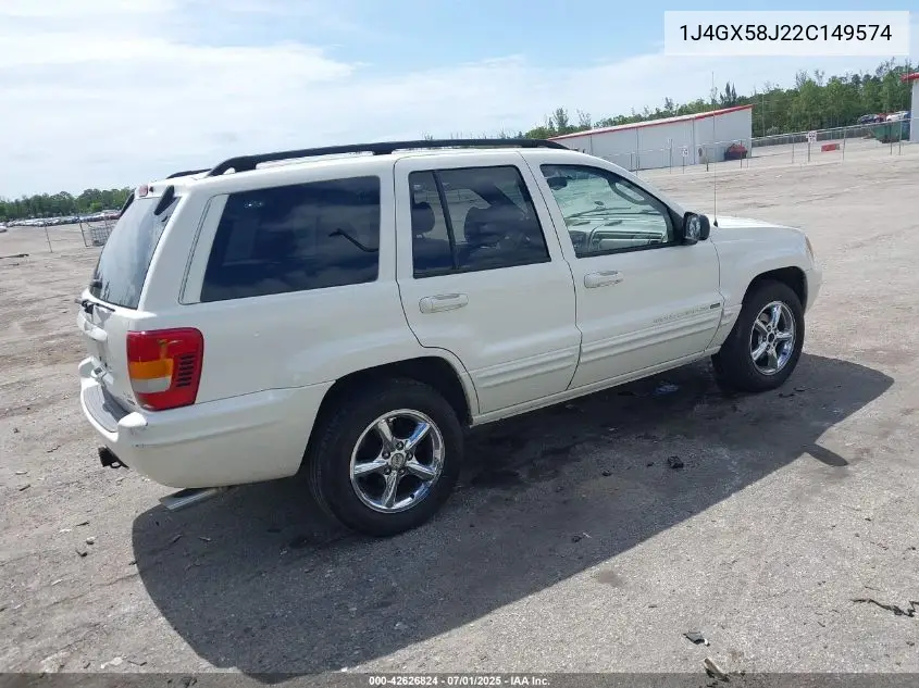 2002 Jeep Grand Cherokee Limited VIN: 1J4GX58J22C149574 Lot: 42626824