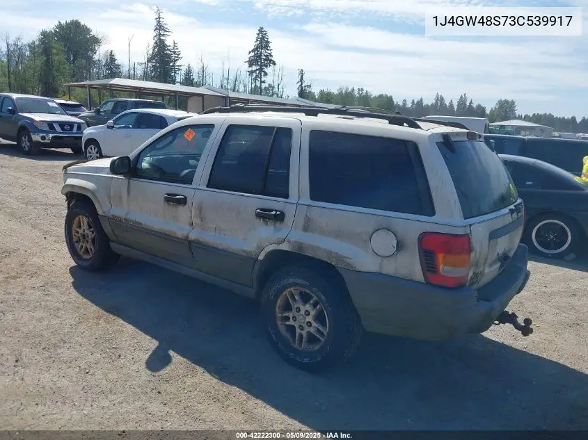 2003 Jeep Grand Cherokee Laredo VIN: 1J4GW48S73C539917 Lot: 42222300