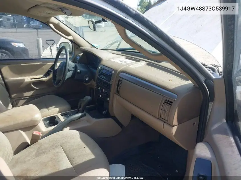 2003 Jeep Grand Cherokee Laredo VIN: 1J4GW48S73C539917 Lot: 42222300