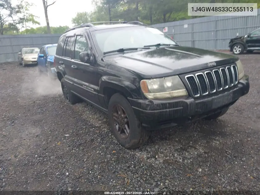 2003 Jeep Grand Cherokee Laredo VIN: 1J4GW48S33C555113 Lot: 42246839
