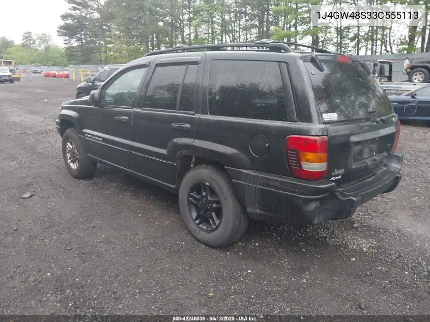 2003 Jeep Grand Cherokee Laredo VIN: 1J4GW48S33C555113 Lot: 42246839