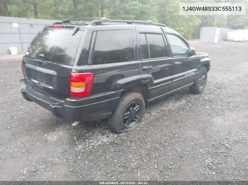 2003 Jeep Grand Cherokee Laredo VIN: 1J4GW48S33C555113 Lot: 42246839