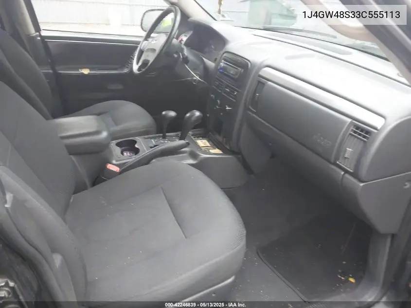 2003 Jeep Grand Cherokee Laredo VIN: 1J4GW48S33C555113 Lot: 42246839