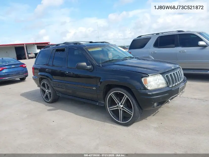2003 Jeep Grand Cherokee Overland VIN: 1J8GW68J73C521872 Lot: 42739330