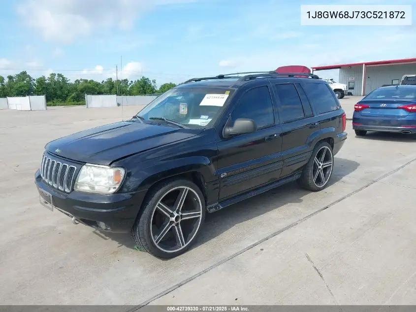 2003 Jeep Grand Cherokee Overland VIN: 1J8GW68J73C521872 Lot: 42739330