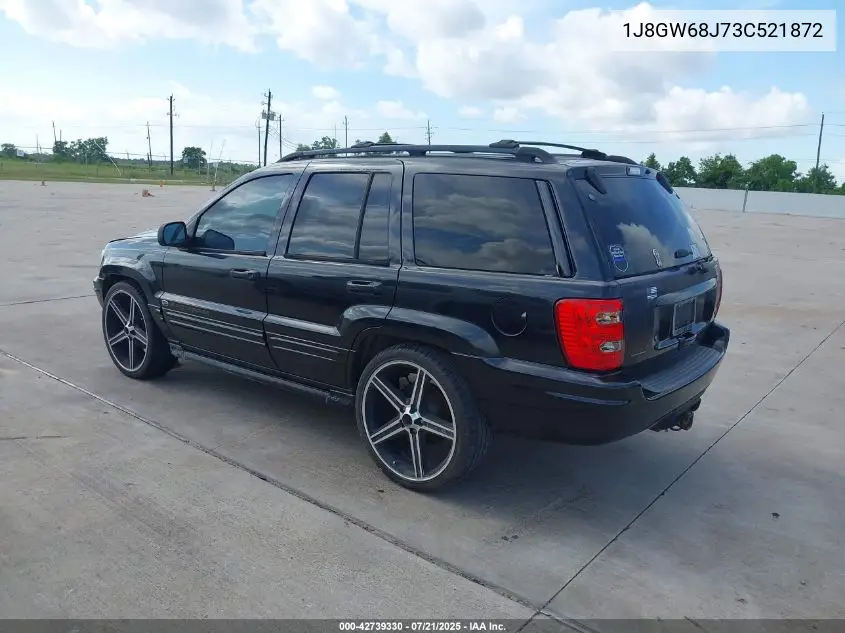 2003 Jeep Grand Cherokee Overland VIN: 1J8GW68J73C521872 Lot: 42739330