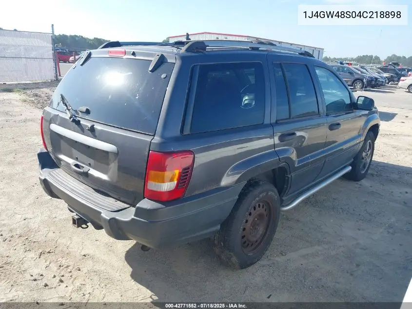 2004 Jeep Grand Cherokee Laredo VIN: 1J4GW48S04C218898 Lot: 42771552