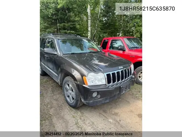 2005 Jeep Grand Cherokee Limited VIN: 1J8HR58215C635870 Lot: 20214492