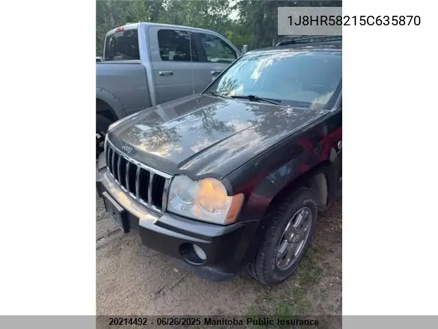 2005 Jeep Grand Cherokee Limited VIN: 1J8HR58215C635870 Lot: 20214492