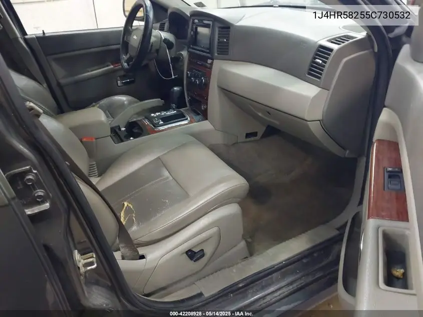 2005 Jeep Grand Cherokee Limited VIN: 1J4HR58255C730532 Lot: 42208928