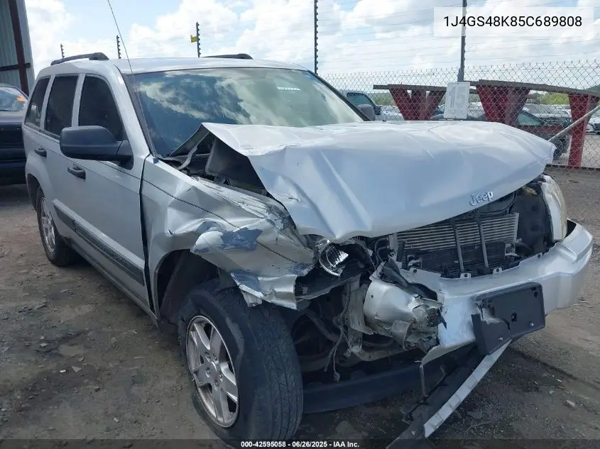 2005 Jeep Grand Cherokee Laredo VIN: 1J4GS48K85C689808 Lot: 42595058