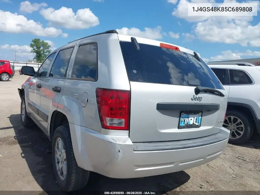 2005 Jeep Grand Cherokee Laredo VIN: 1J4GS48K85C689808 Lot: 42595058