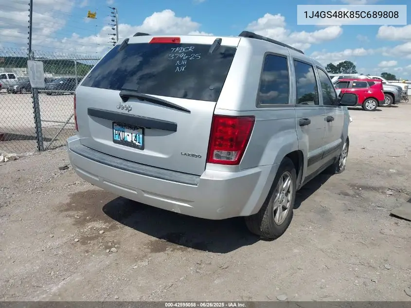 2005 Jeep Grand Cherokee Laredo VIN: 1J4GS48K85C689808 Lot: 42595058