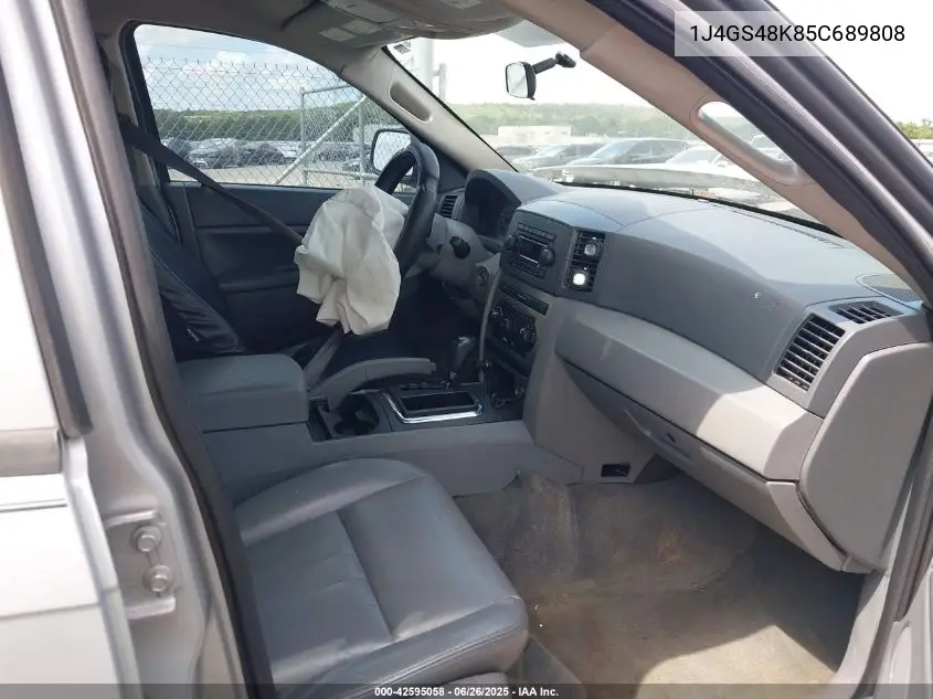 2005 Jeep Grand Cherokee Laredo VIN: 1J4GS48K85C689808 Lot: 42595058