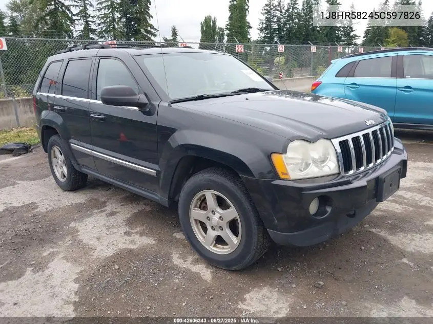 2005 Jeep Grand Cherokee Limited VIN: 1J8HR58245C597826 Lot: 42606343