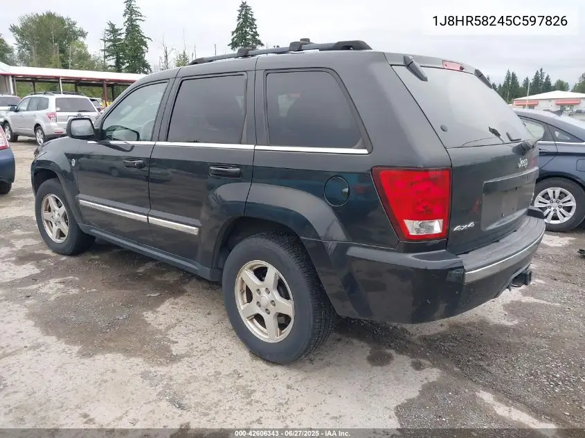 2005 Jeep Grand Cherokee Limited VIN: 1J8HR58245C597826 Lot: 42606343