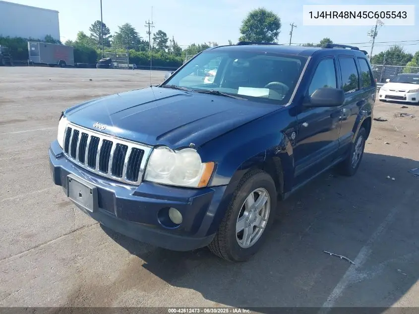 2005 Jeep Grand Cherokee Laredo VIN: 1J4HR48N45C605543 Lot: 42612473