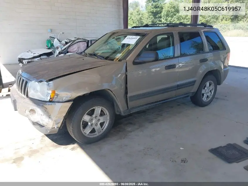 2005 Jeep Grand Cherokee Laredo VIN: 1J4GR48K05C619957 Lot: 42626093