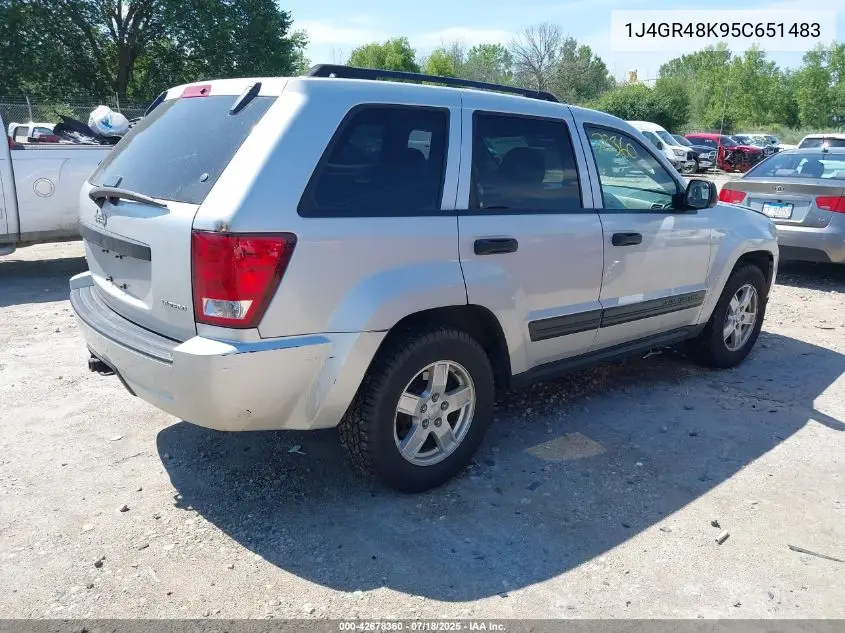 2005 Jeep Grand Cherokee Laredo/Columbia/Freedom VIN: 1J4GR48K95C651483 Lot: 42678360