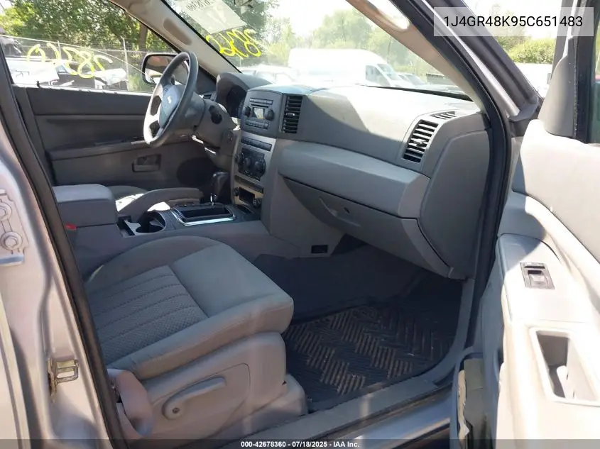 2005 Jeep Grand Cherokee Laredo/Columbia/Freedom VIN: 1J4GR48K95C651483 Lot: 42678360