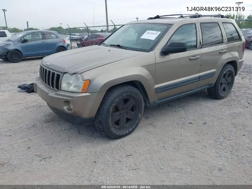 2006 Jeep Grand Cherokee Laredo VIN: 1J4GR48K96C231319 Lot: 42234133