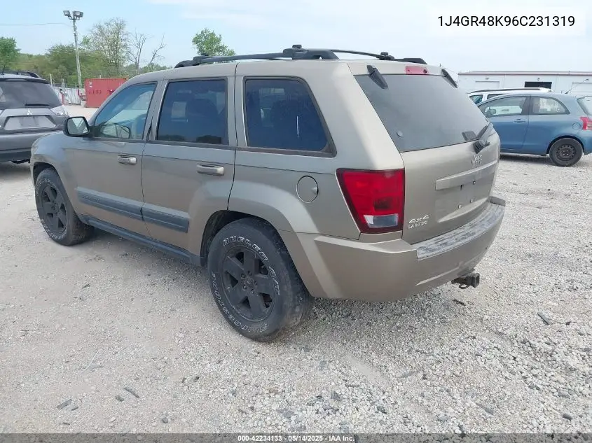 2006 Jeep Grand Cherokee Laredo VIN: 1J4GR48K96C231319 Lot: 42234133