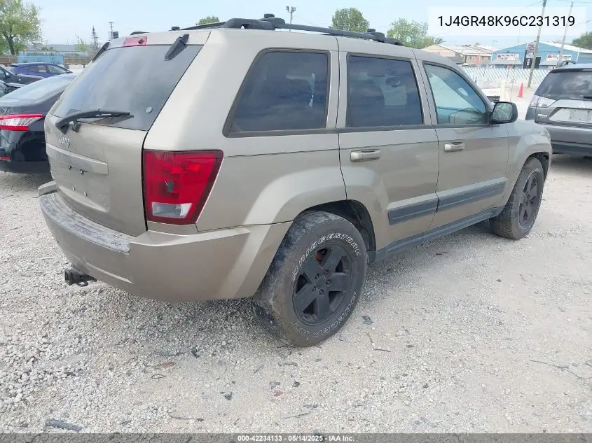 2006 Jeep Grand Cherokee Laredo VIN: 1J4GR48K96C231319 Lot: 42234133