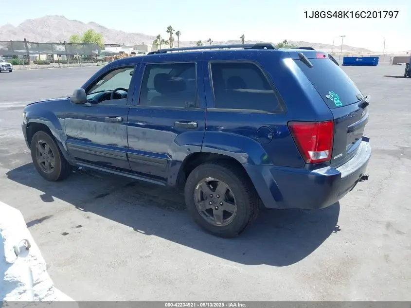 2006 Jeep Grand Cherokee Laredo VIN: 1J8GS48K16C201797 Lot: 42234921