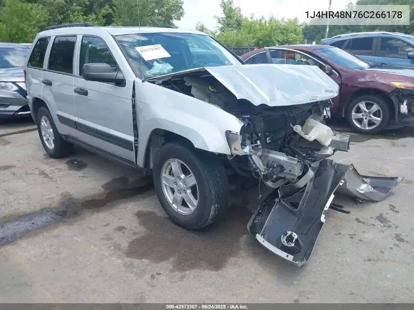 2006 Jeep Grand Cherokee Laredo VIN: 1J4HR48N76C266178 Lot: 42572307