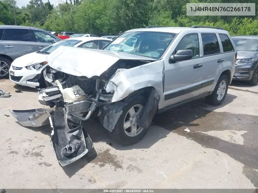 2006 Jeep Grand Cherokee Laredo VIN: 1J4HR48N76C266178 Lot: 42572307