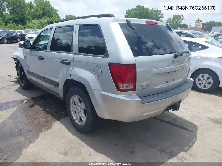 2006 Jeep Grand Cherokee Laredo VIN: 1J4HR48N76C266178 Lot: 42572307