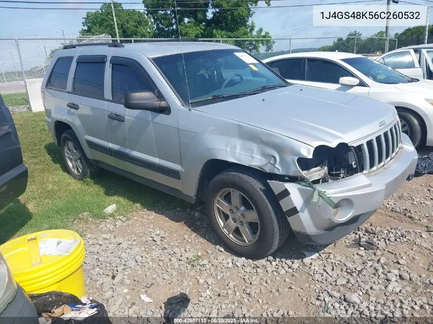 2006 Jeep Grand Cherokee Laredo VIN: 1J4GS48K56C260532 Lot: 42607110