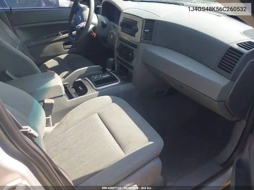 2006 Jeep Grand Cherokee Laredo VIN: 1J4GS48K56C260532 Lot: 42607110