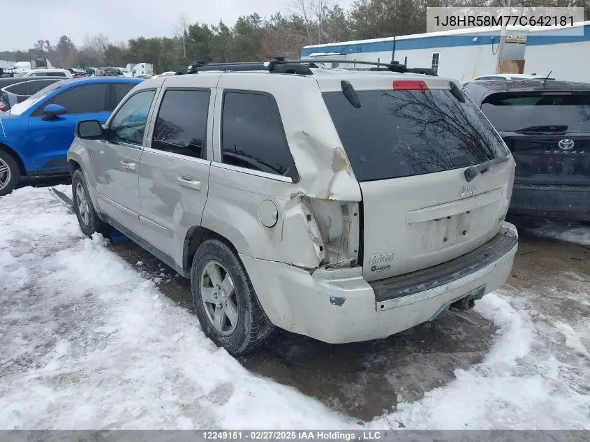 2007 Jeep Grand Cherokee Limited VIN: 1J8HR58M77C642181 Lot: 12249151