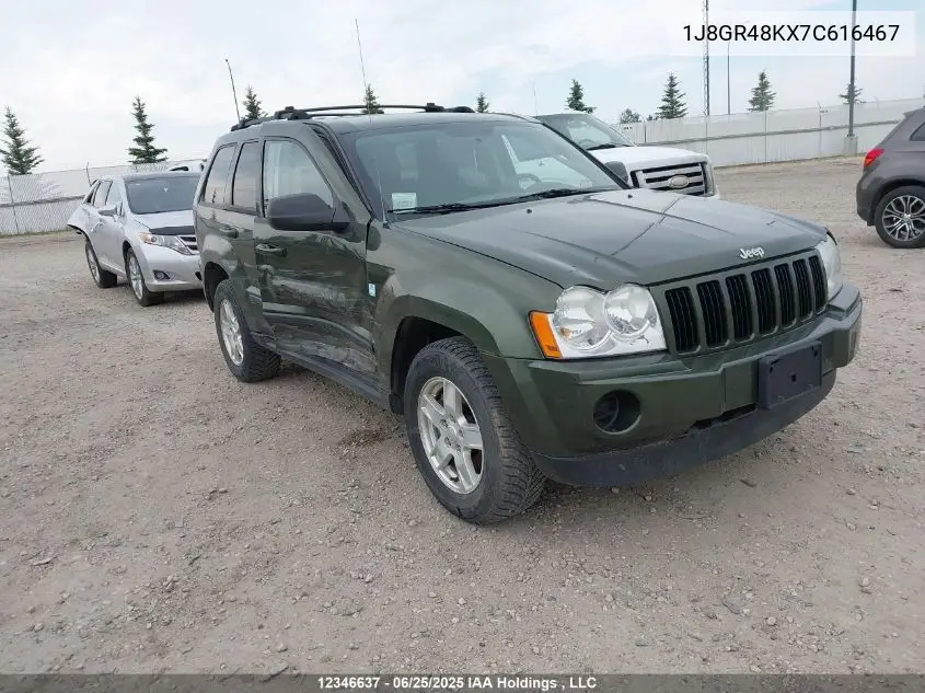 2007 Jeep Grand Cherokee Laredo/Columbia/Freedom VIN: 1J8GR48KX7C616467 Lot: 12346637